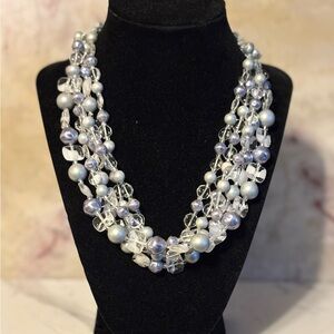 Lustrous Vintage 5-Strand Faux Pearl Necklace